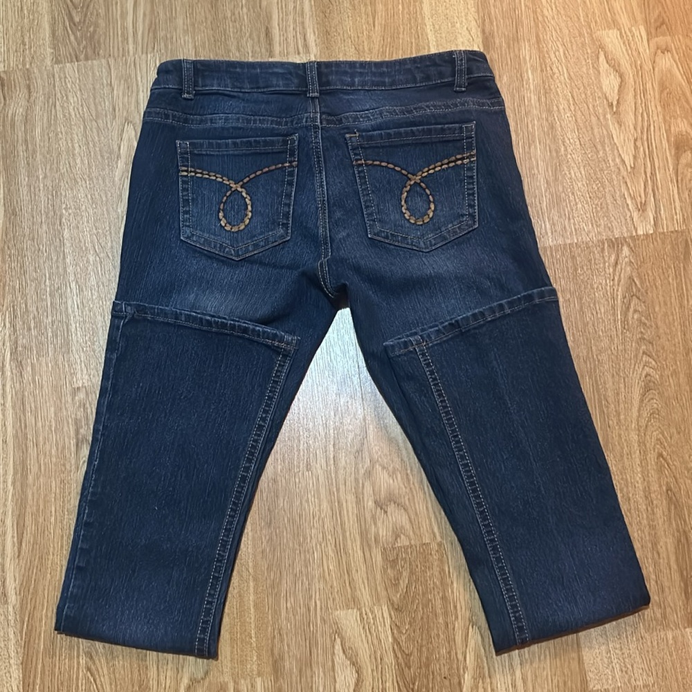 Rue 21 Women's Deep Blue Dark Wash Slim Boot Low Rise Jeans Size 9/10R - Picture 5 of 11